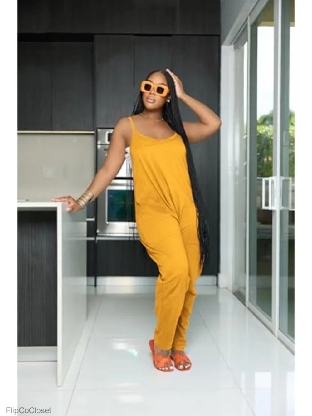 Womens Loose Fit Sleeveless Overalls Jumpsuit with Pockets